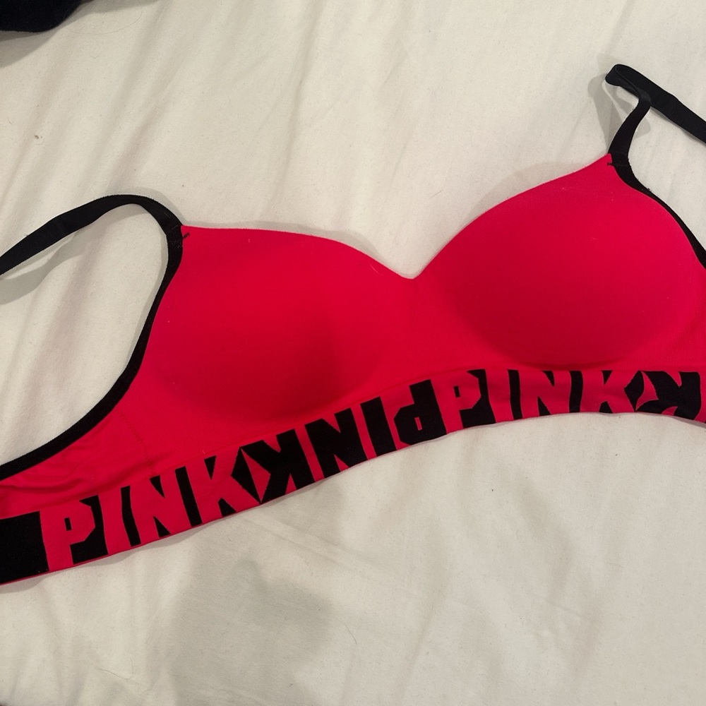 PINK Victoria's Secret Red Bra Sporty Intimates